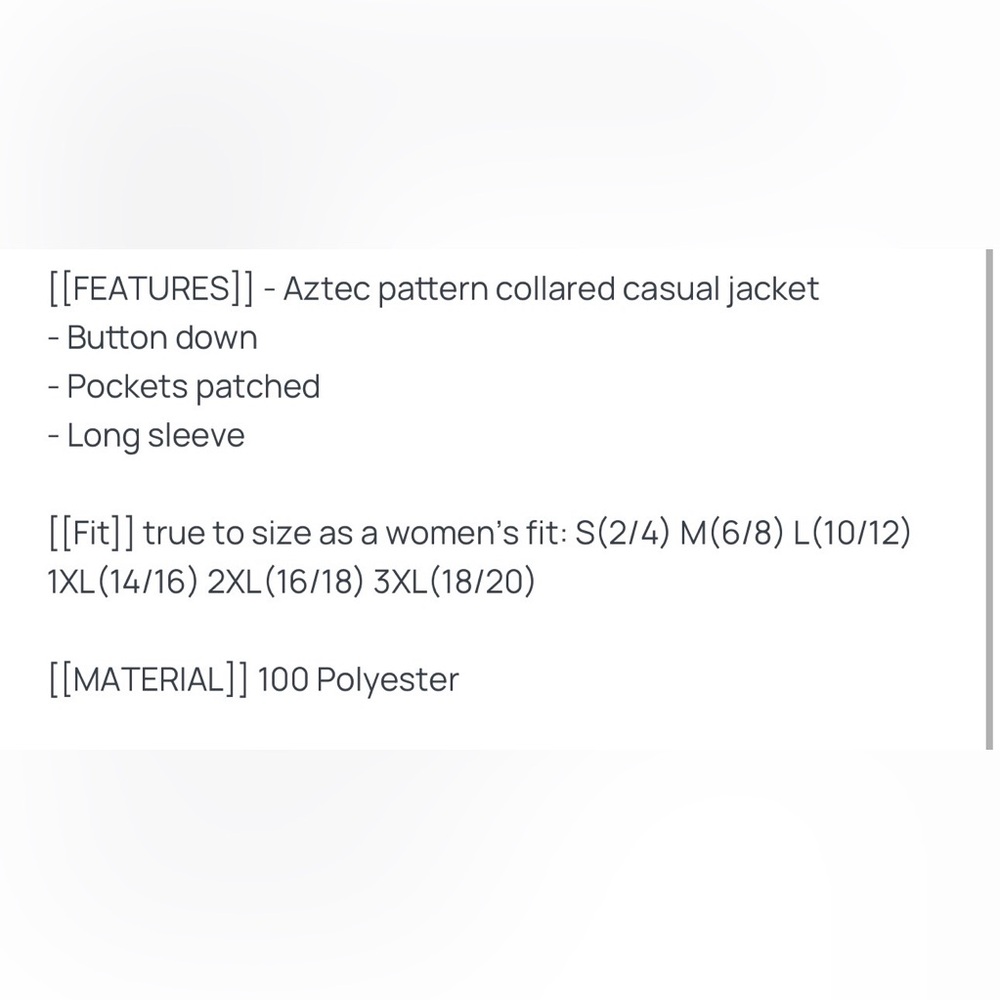 Aztec shacket Jacket - Picture 6 of 6